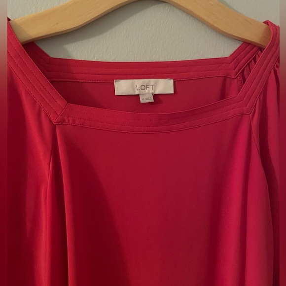 Loft Square Neck Red Blouse - Picture 5 of 5